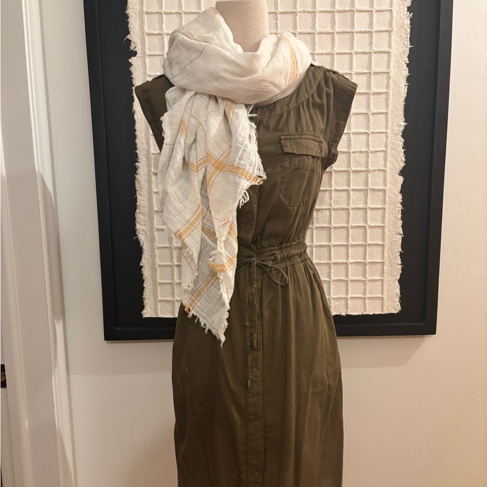 Anthropologie Hei Hei Safari Cargo Dress Olive Color Size Small